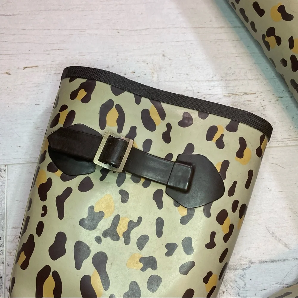 L.L. Bean Wellie Rain Boots in Cheetah Print